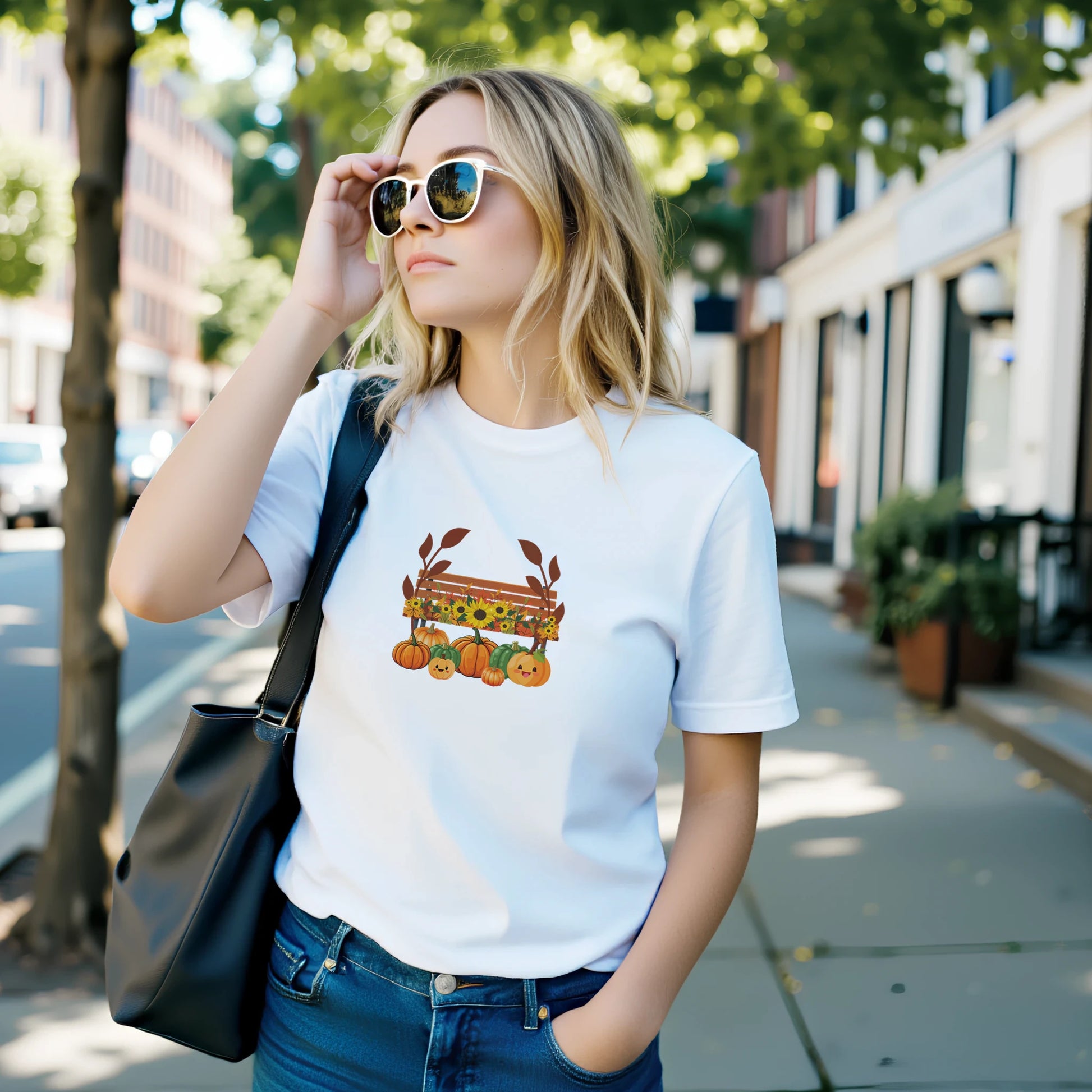 Pumpkin Picking Unisex Crewneck T-Shirt - Yarn & Bloom